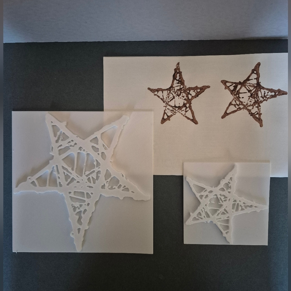 Pentagram Stamp set of 2 (2 sizes) - Unique - Intricate Design - Washable